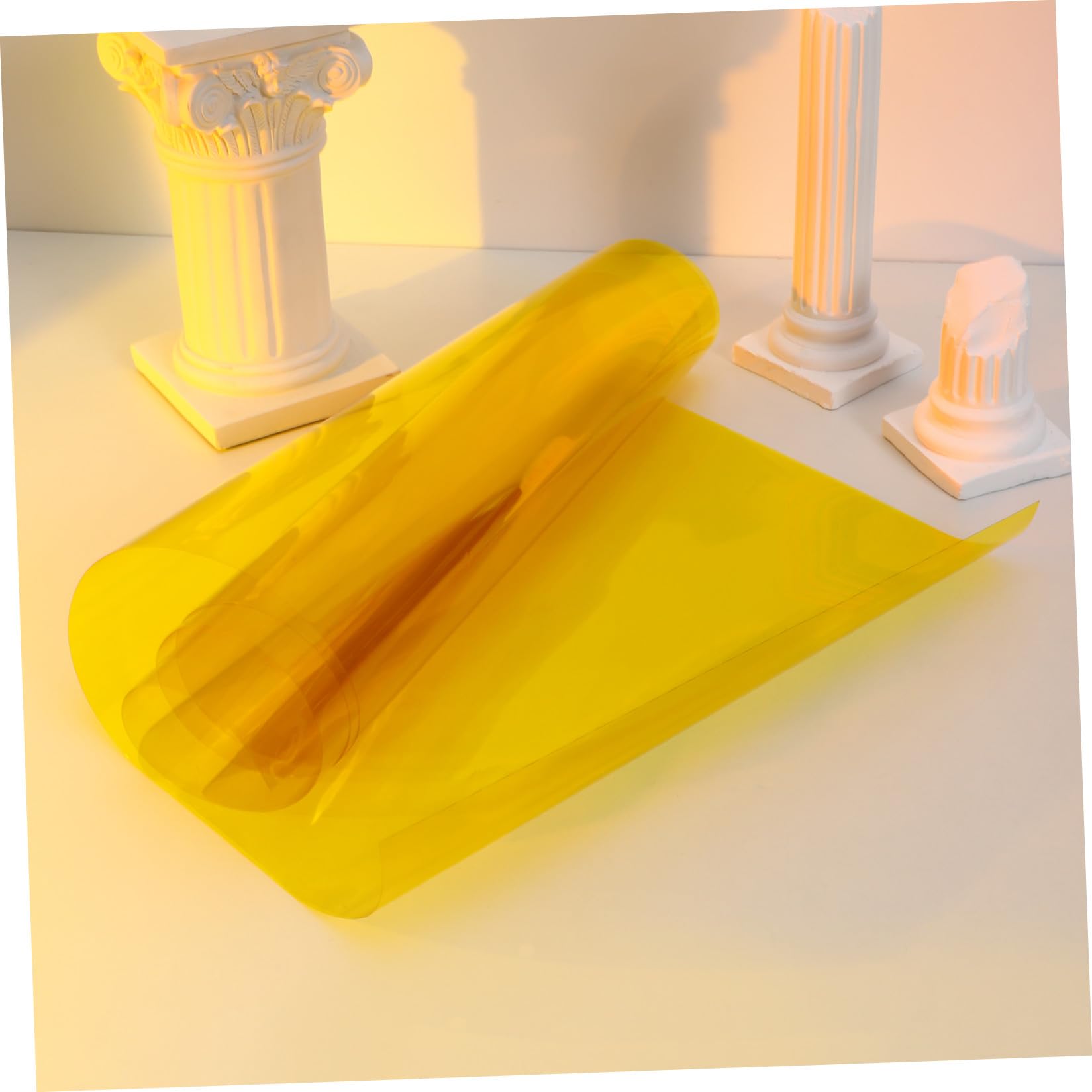 HOMSFOU Gelatine Colorate per Luci in Pet Bordo Liscio e Leggero, Film Trasparente per Filtri Faretti 66mm, per Illuminazione Fotografica e Studio