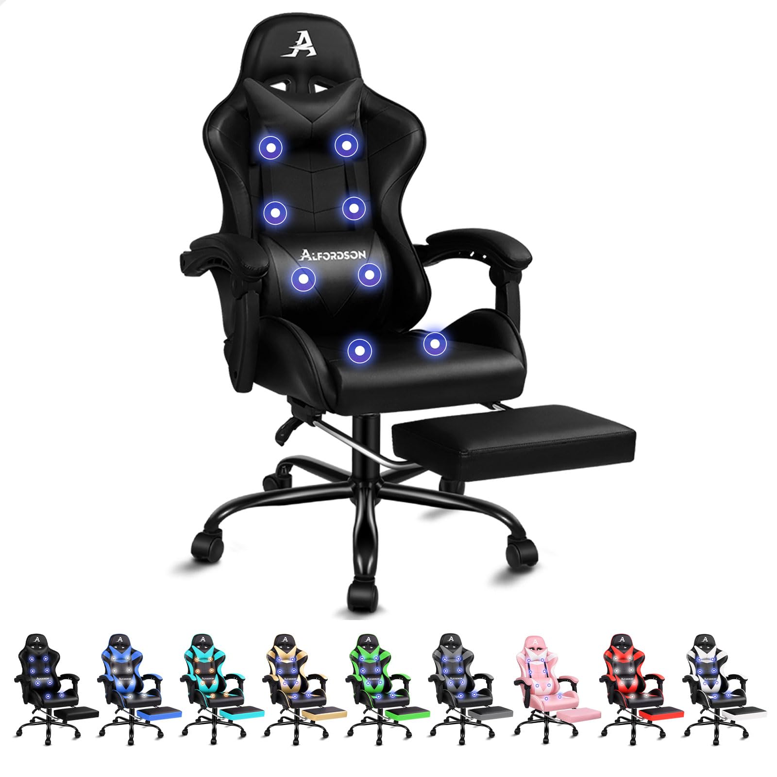 LED & Massage Office Chair