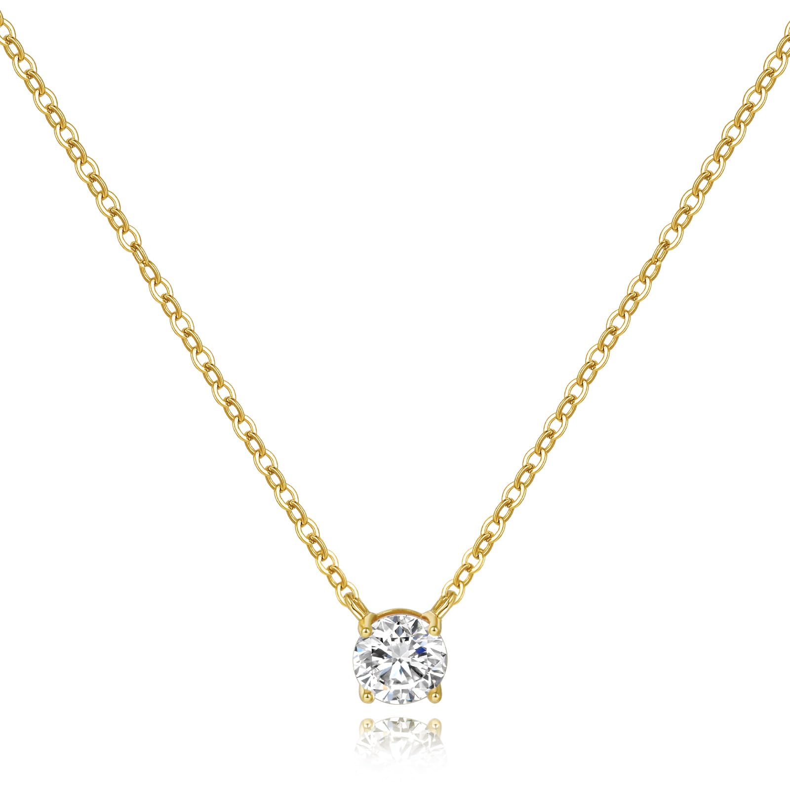Cosie LilyCollar Mujer Collar de Plata de Ley 925 en Chapado en Oro Rosa/14K Chapado en Oro de/Chapado en Blanco,Joyas Regalos para Esposa, Mamá, Novia, Cumpleaños Navidad Aniversario día de San Valentín Regalo