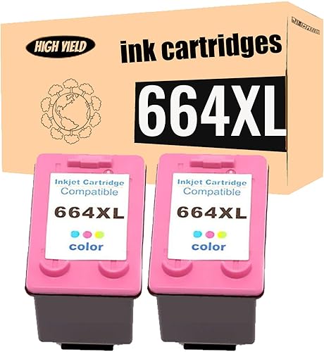 Miniatura 1 de Cartuchos de tinta compatibles de repuesto para HP 664XL de alto rendimiento compatibles con la impresora Deskjet 1115 2136 3636 3836 4536 3635 3776