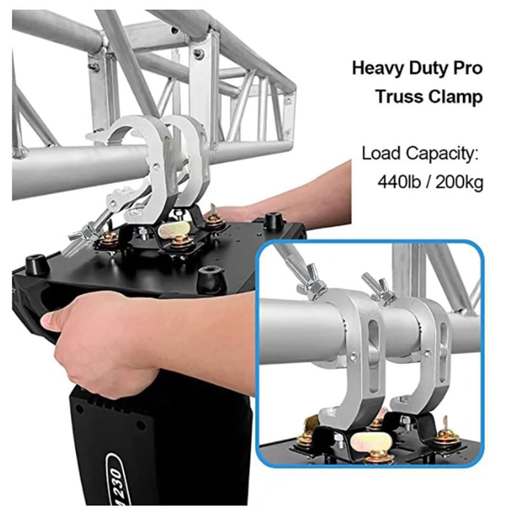 Dispositivo de Suspensión,Truss O Clamps Aluminio,Truss Clamp Abrazadera para Luces de Escenarios,6PCS Garra para Truss con Diámetro 40-52mm con una Carga Máxima de 150-200kg para Luz Par,Cabeza Móvil