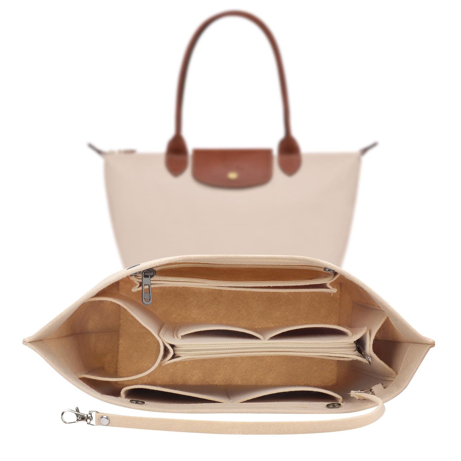 ZOLGINAH Taschen Organizer für Longchamp M, Taschenorganizer Handtaschen Organizer aus Filz, Organizer Tasche Damen für Longchamp Le Pliage mit Multifunktionalen Taschen Großes Volumen