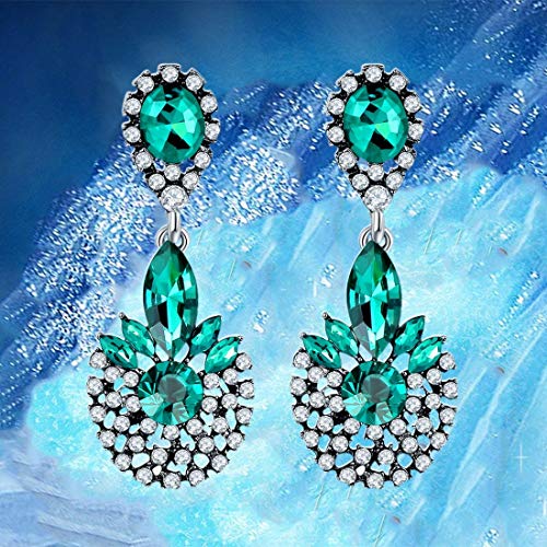 Crystal Danglers Earrings Girls Silver Plated