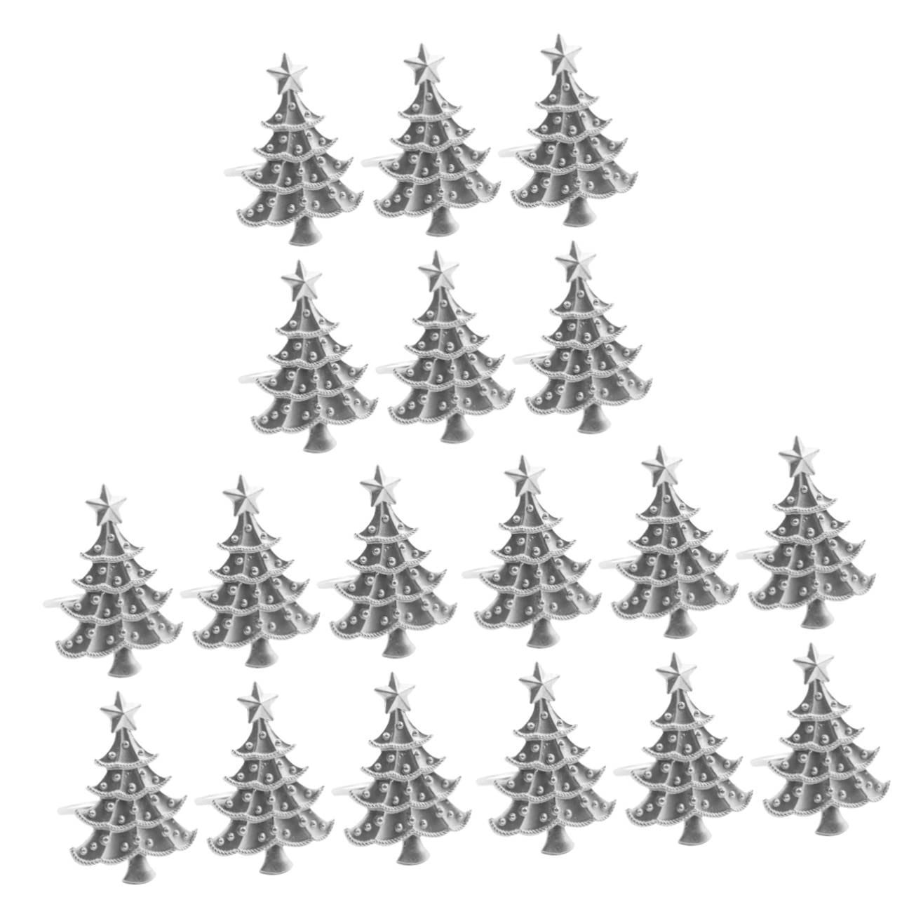 Ciieeo Lot De 3 Porte-Serviettes De Noël avec Boucles en Métal pour Décoration De Table (6 Pièces X 3)