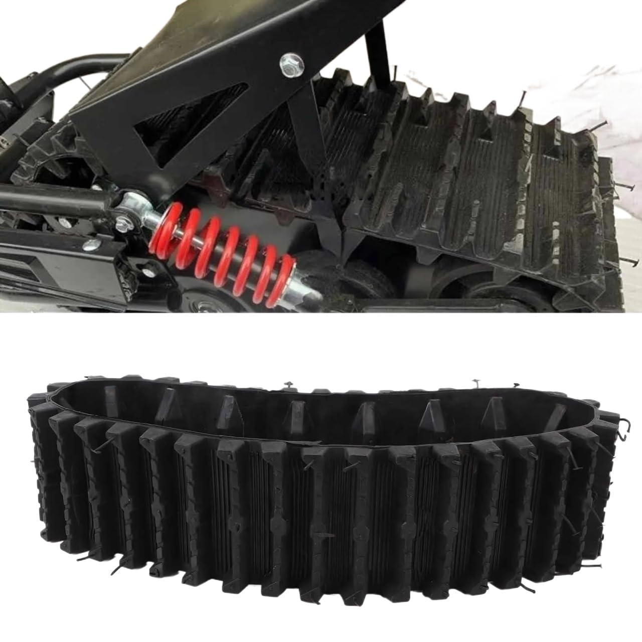 Puleggia per albero motore Cingoli in gomma Pista per pneumatici con ruota di trazione aumentata adatta per ATV UTV motoslitta elettrica Spazzaneve Go Kart