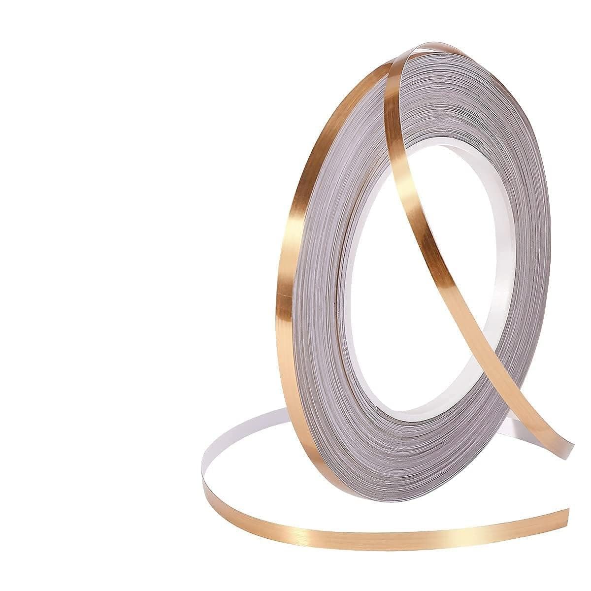 Tile Tape, Gold Colour, 0.5 cm Wide, 50 Metre Roll, Waterproof Self-Adhesive Gap Sealing Strip-image-10