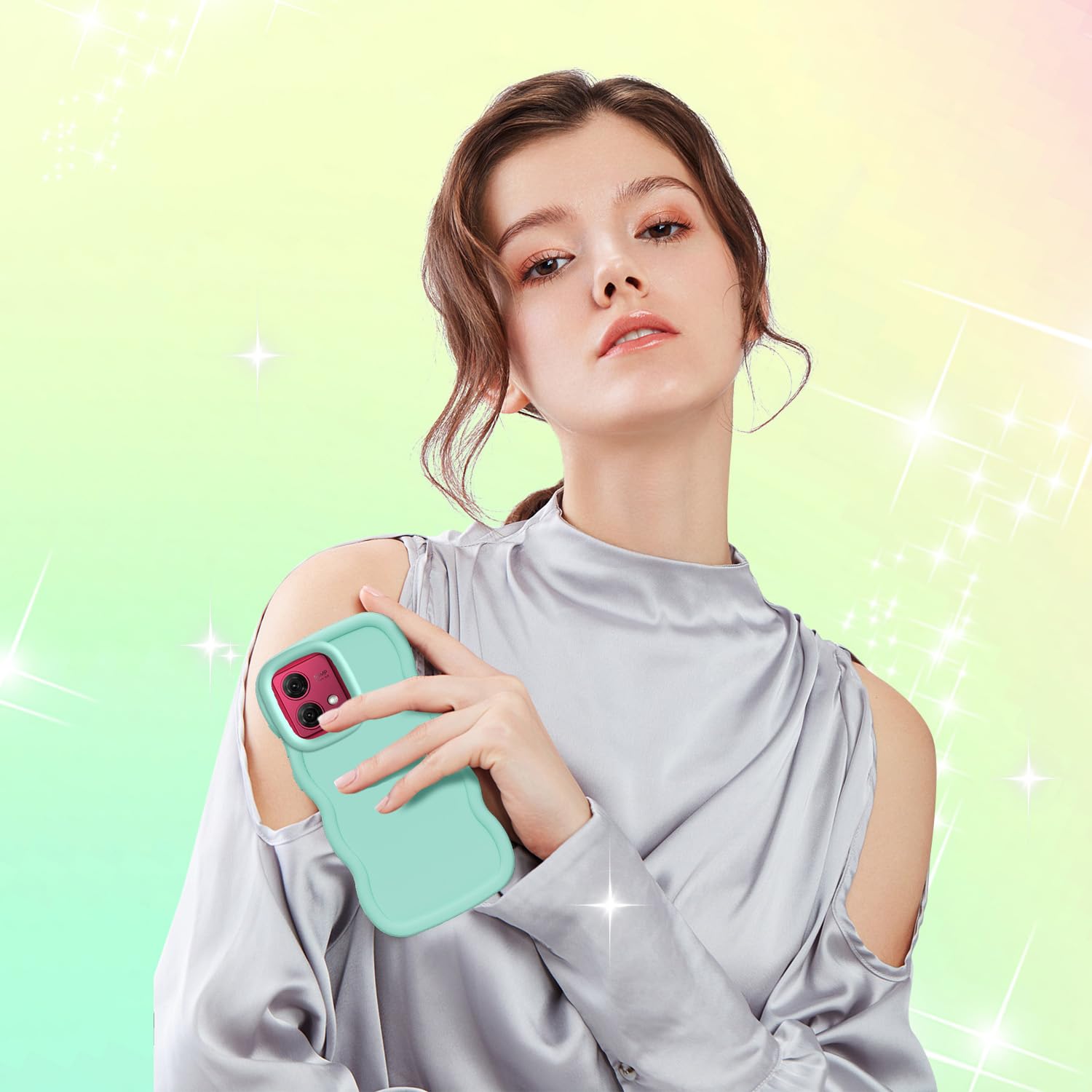 XINYEXIN Silikon-Hülle Für Motorola Moto G84 – Wellenförmig, Stoßfest, Rosa & Andere Farben