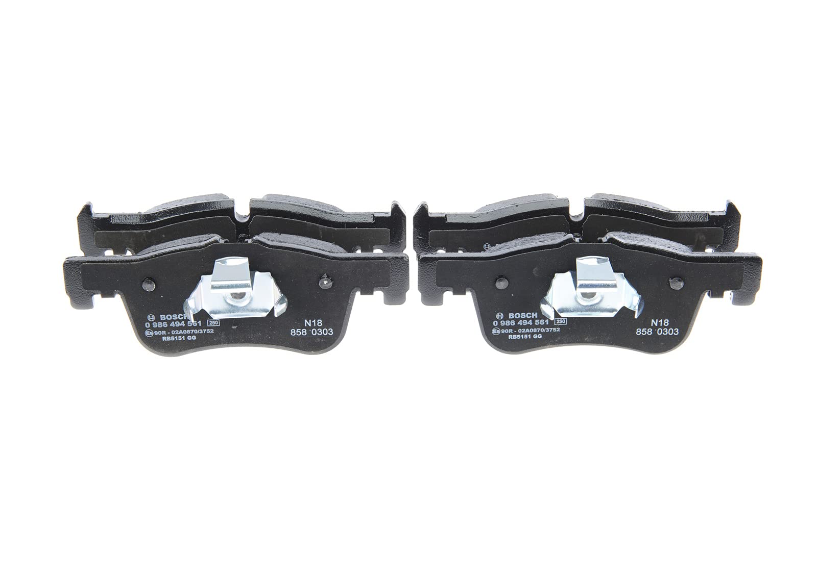 Bosch BP1482 Pastillas de freno Eje delantero certificación ECE-R90 1 juego de 4 pastillas