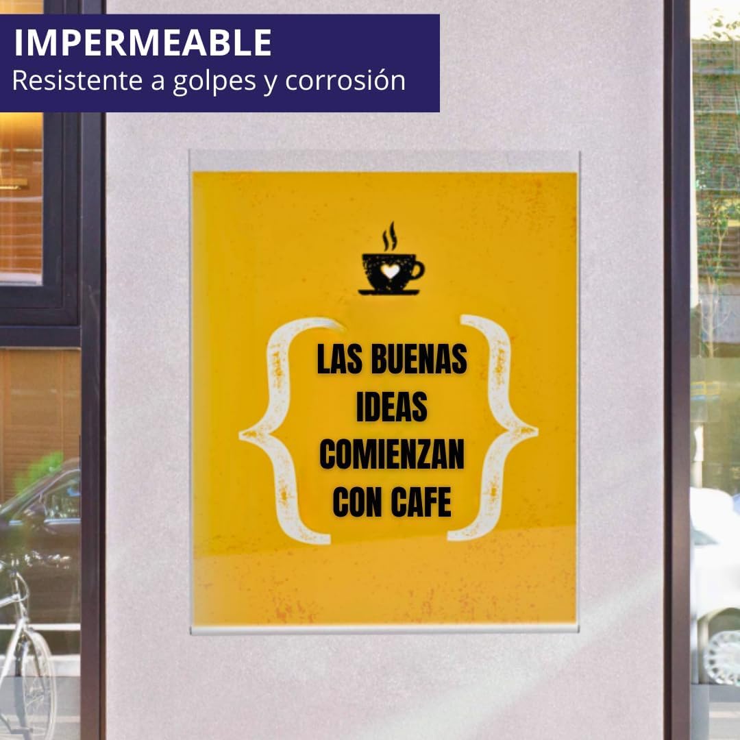 GOYAPRINT Soporte de Pared A4 Adhesivo para Carteles Expositor de Pared para Letreros de Tiendas Restaurantes Bares Locales Oficinas (Vertical)