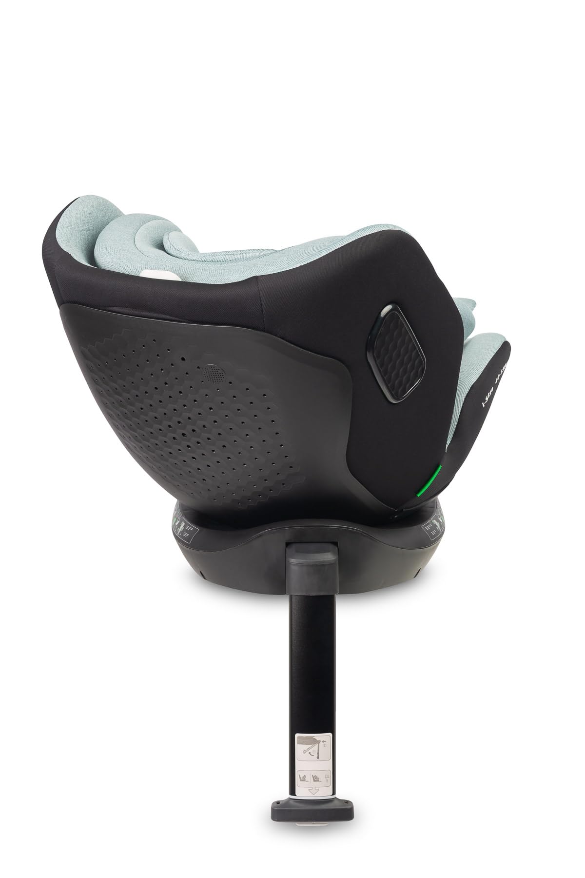 CARETERO - Lumi i-Size Kindersitz für Kinder - Kindersitzerhöhung Auto Kinder 40-150 cm, 12 Jahre Schutz Autositz, 360° Drehbar, ISOFIX & Stützfuß, Belüftet, Memory-Schaum - Grün