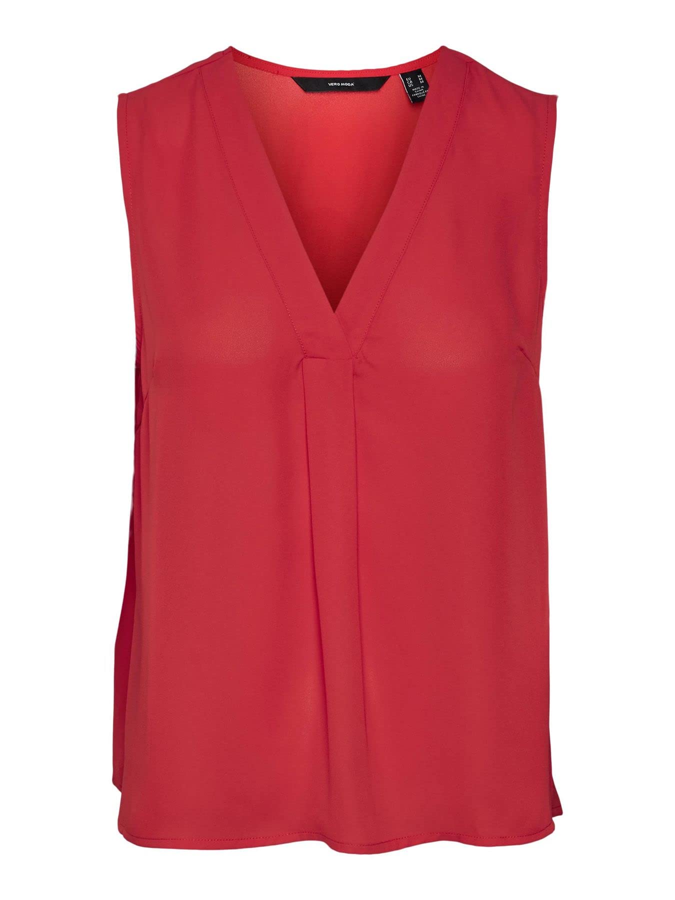 VERO MODA Women's VMDERMA SL WVN GA Top, Bittersweet, S, Bittersweet, S