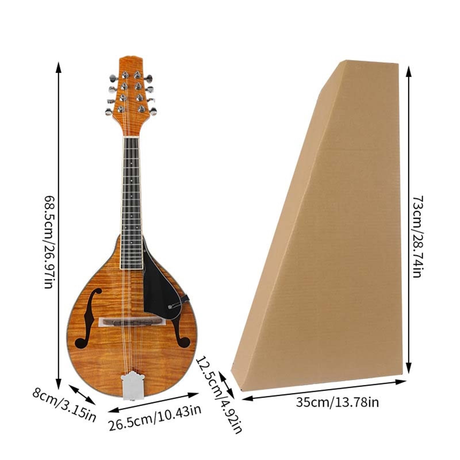Achtsaitige Mandoline Für Anfänger Akustisches Zupfinstrument Standardmandoline
