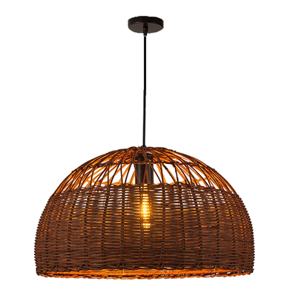 LQZCXMF Wabi-sabi Art Lantern Pendant Lamp Farmhouse Vintage Pendant Lights Brown Wicker Ceiling Light Fixtures Rattan Hanging Ceiling Light for Farmhouse Kitchen Stairway Hallway - E26 Socket