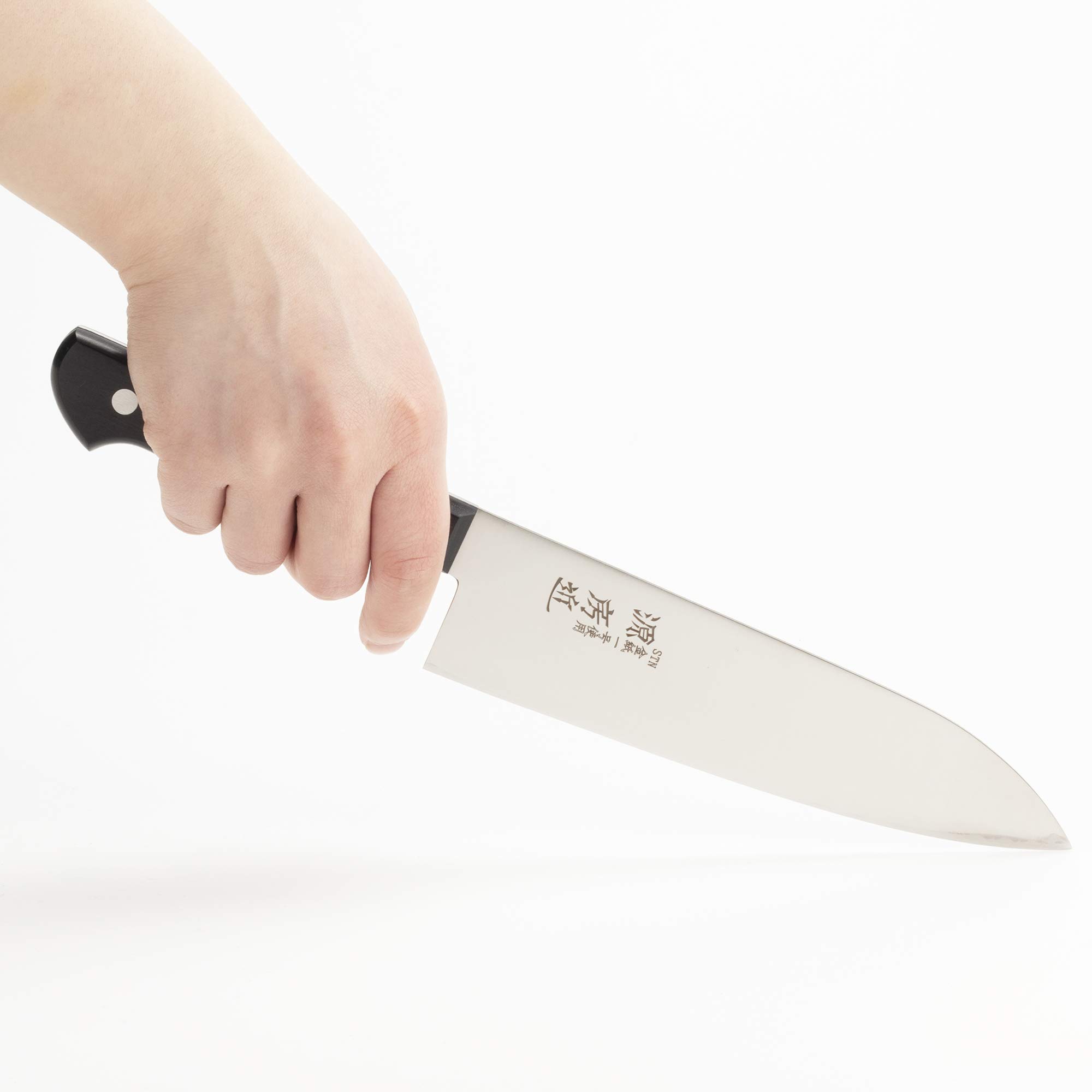 Amazon｜刀舟技研 三徳 包丁 (右利き用) 180mm 「 房近 金紙1号ツバ無