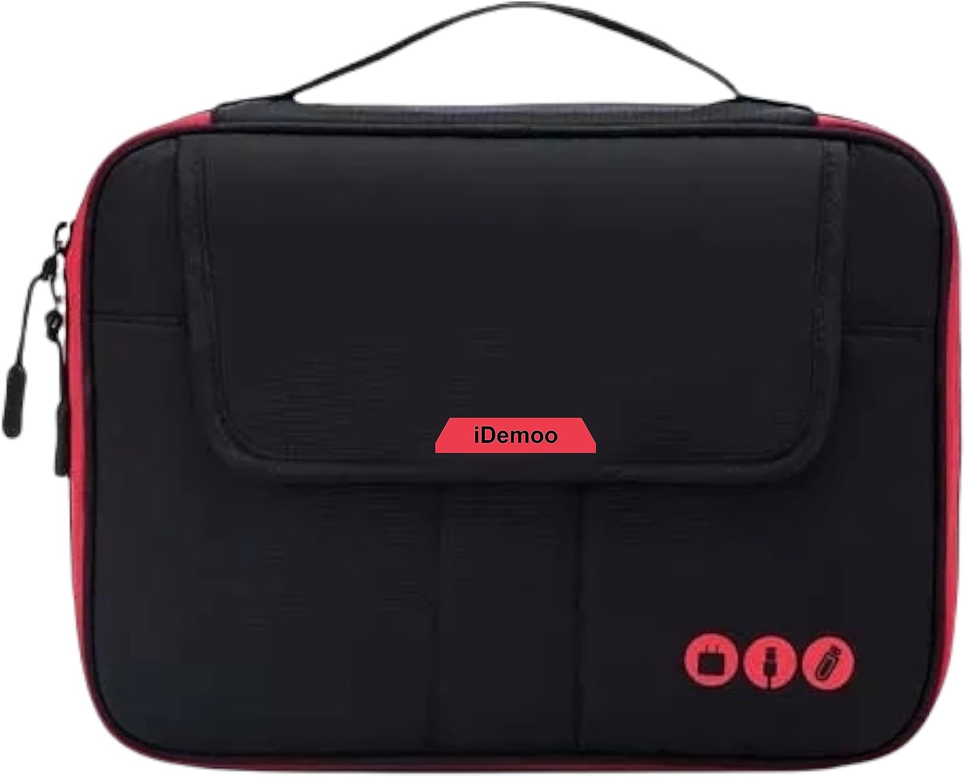 iDemoo - Electronic Organizer, Travel Cable Organizer Bag | Electronic Accessories Carry Case Portable Waterproof Double Layers All-in-One Storage Bag for Cable, Cord, Charger, Phone (Charcoal Black)
