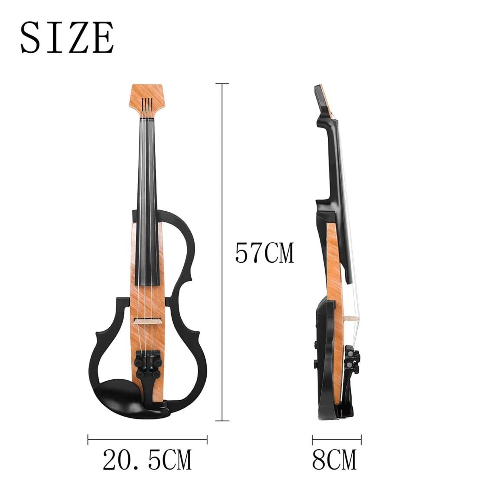 Violin Set Violon Électrique 4/4 Casque Silencieux Épaule Professionnel En Fiber De Carbone Violon Panneau De Bois Grain