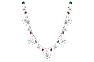 Glittering Snowflake Christmas Necklace