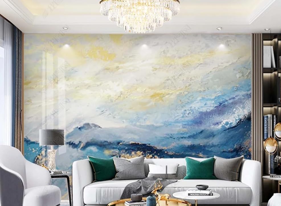 Papier peint intissé panoramique paysage d'art 400x280 cm pour salon