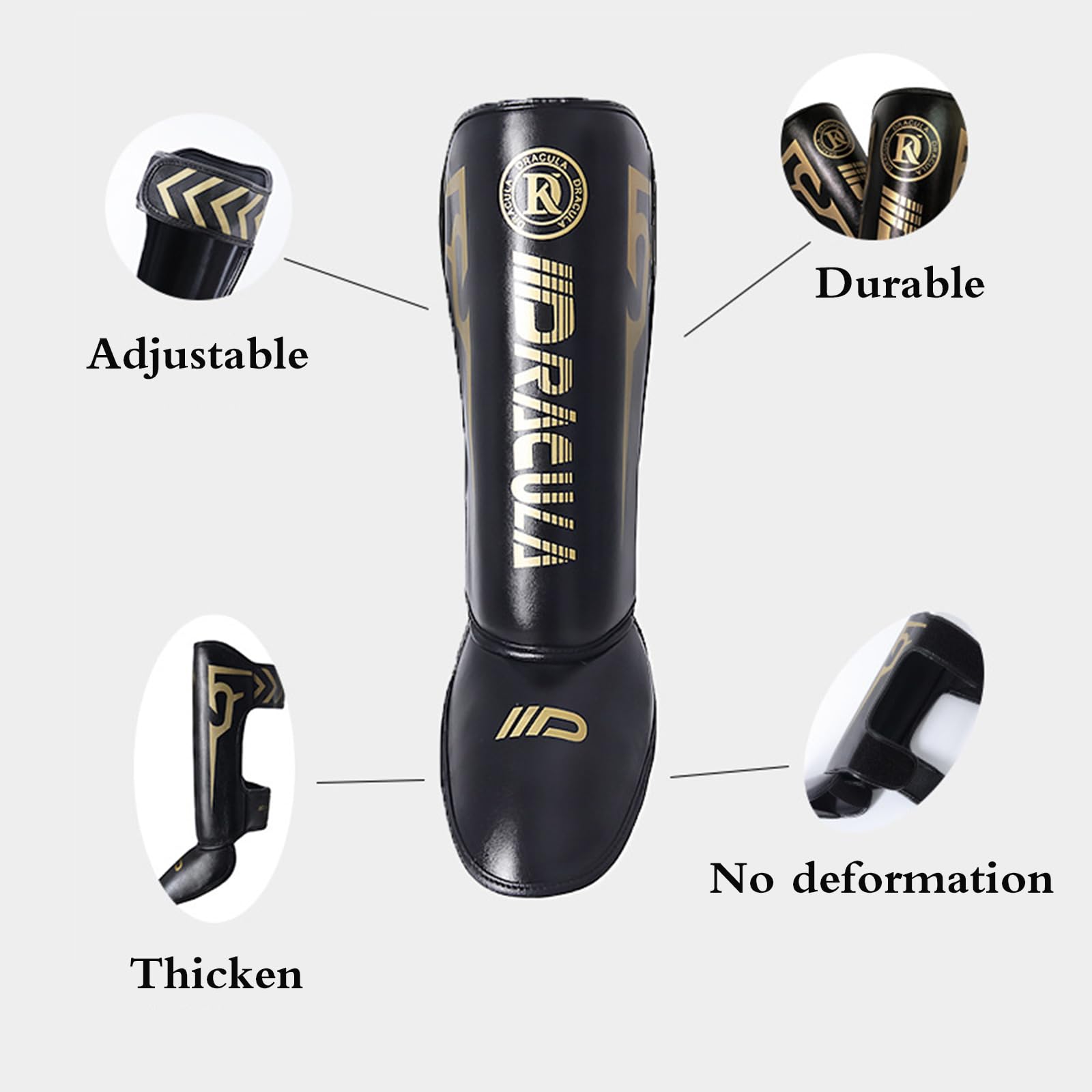Espinilleras Kick Boxing,Espinilleras Kick Boxing Muay Thai,Shin Pierna Guardia,Espinilleras De Kickboxing,Unisexo,Comodidad,Respirable,para Cualquier Deporte De Lucha,Kickboxing,Muay Thai