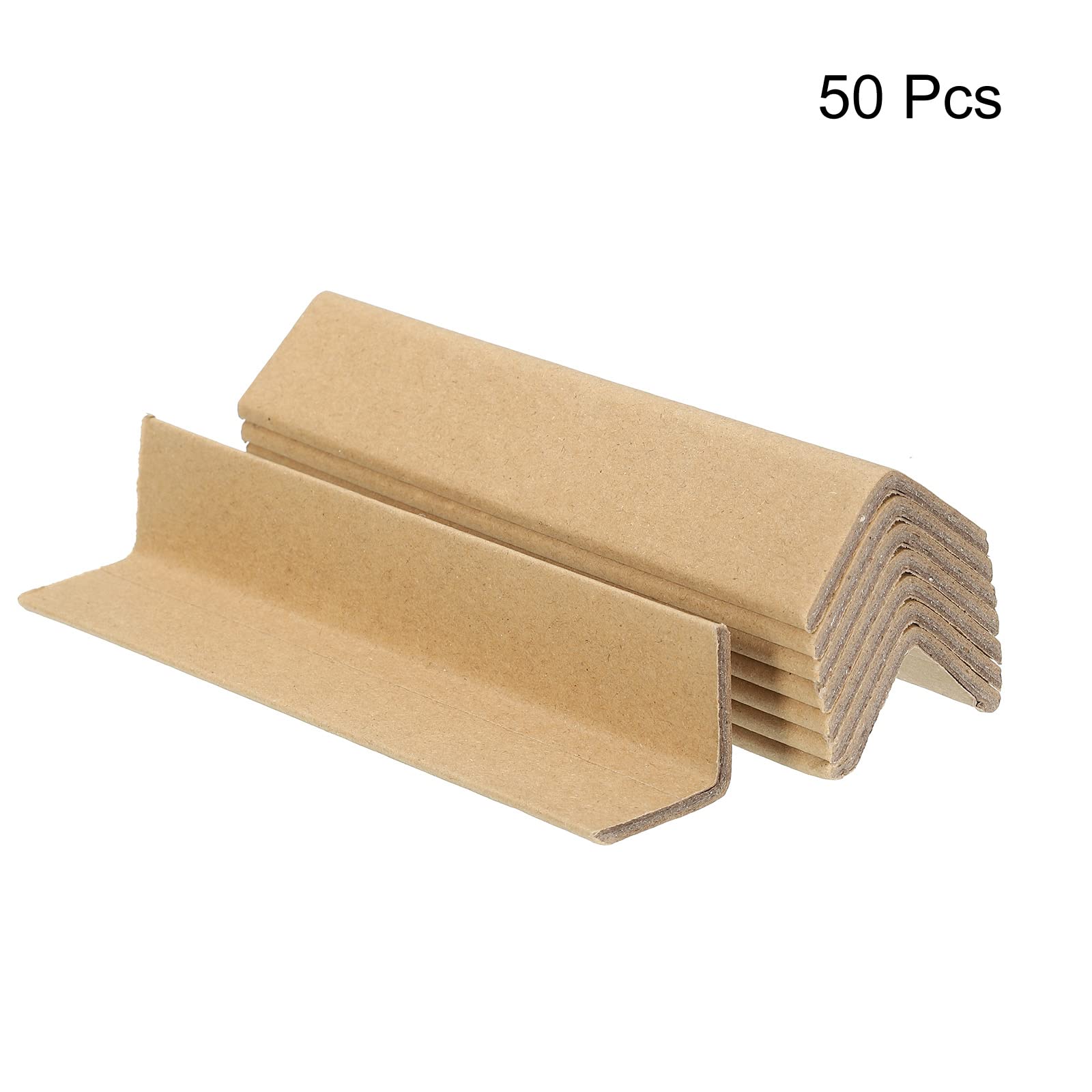 PATIKIL Ajustable Cartón Esquina Protector Paquete Marco Protectores L Forma 150x30mm Grosor 3mm para Arte, Embalaje, Envío, Paquete de 50