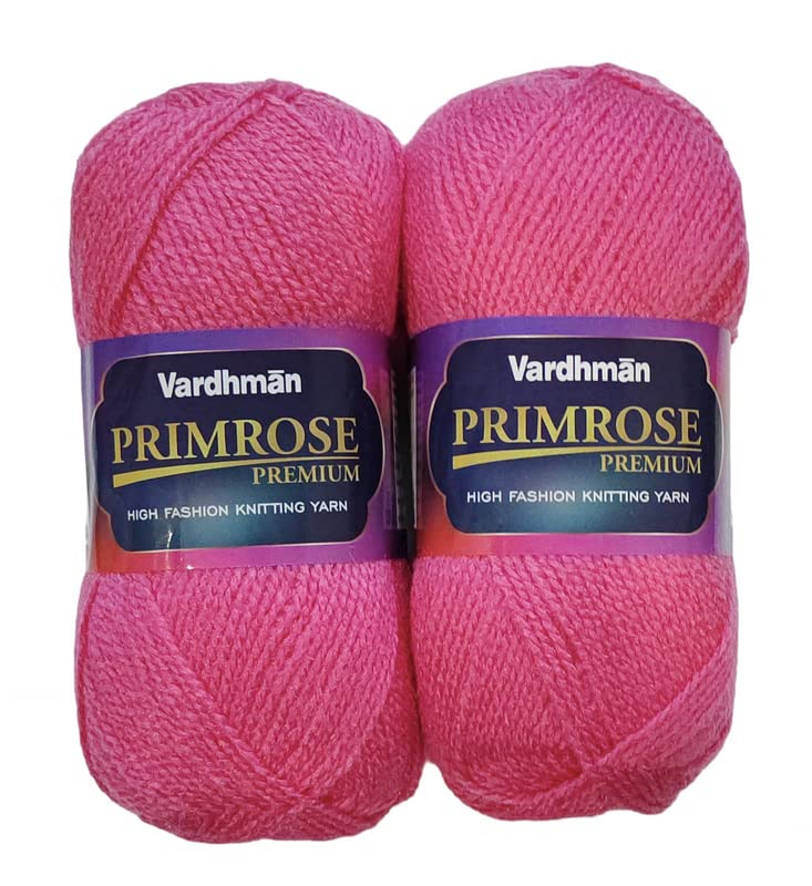 Vardhman Primerose Premium Wool Ball Hand Knitting Yarn/Art Craft, Needle Acrylic Knitting Yarn Thread Dyed Gajri (1 Ball/ 100gm Each) (300GM) Green Shade No.33