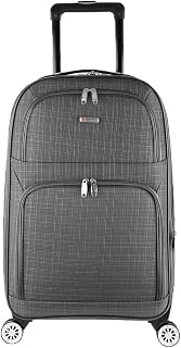 Mala Viagem Pequena Bordo Cinza Executiva 10Kg Rodinhas 360 Rígida Tecido Poliéster Resistente Identificador Tonin