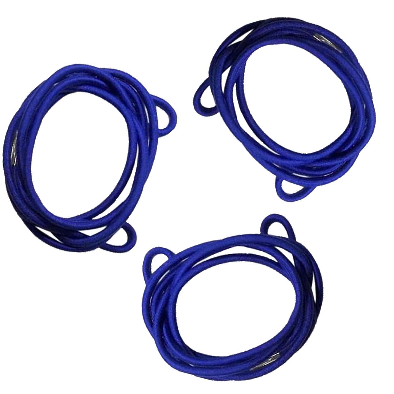 Trash Can Rubber Bands Garbage Bin Holders Set/3 (Blue)