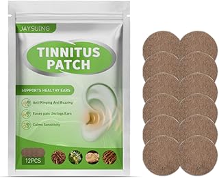 12 peças adesivos para zumbido fórmula de ervas amigáveis à pele acupontos aliviam zumbido melhoram zumbido POPQ