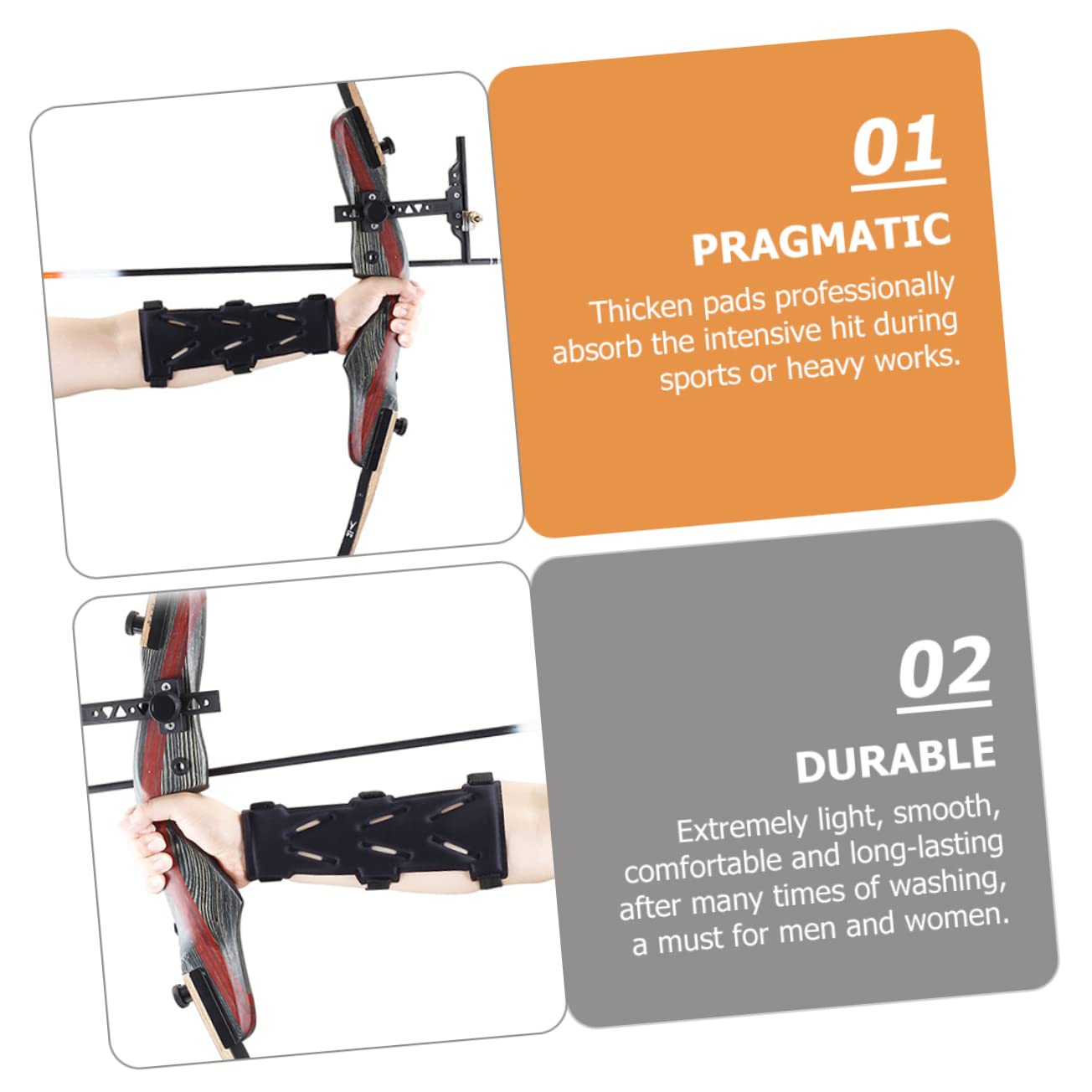 BCOATH Elastic Arm Guards for Compression Fabric Sturdy Arm Protector Black 1pc