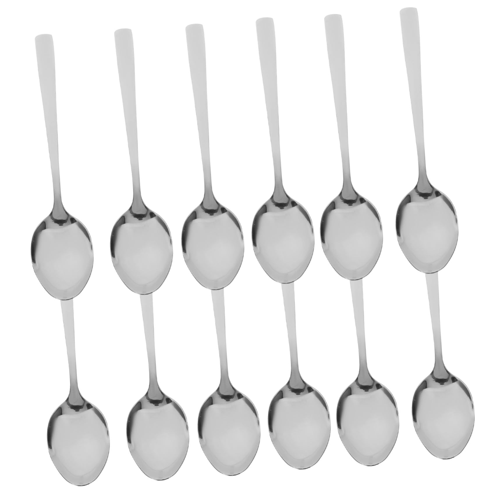 TOYANDONA 12 piezas Cucharas de Acero Inoxidable para Servir Mango Ergonómico Cómodo para Cocina y Comedor Doméstico Resistentes y Fáciles de Limpiar
