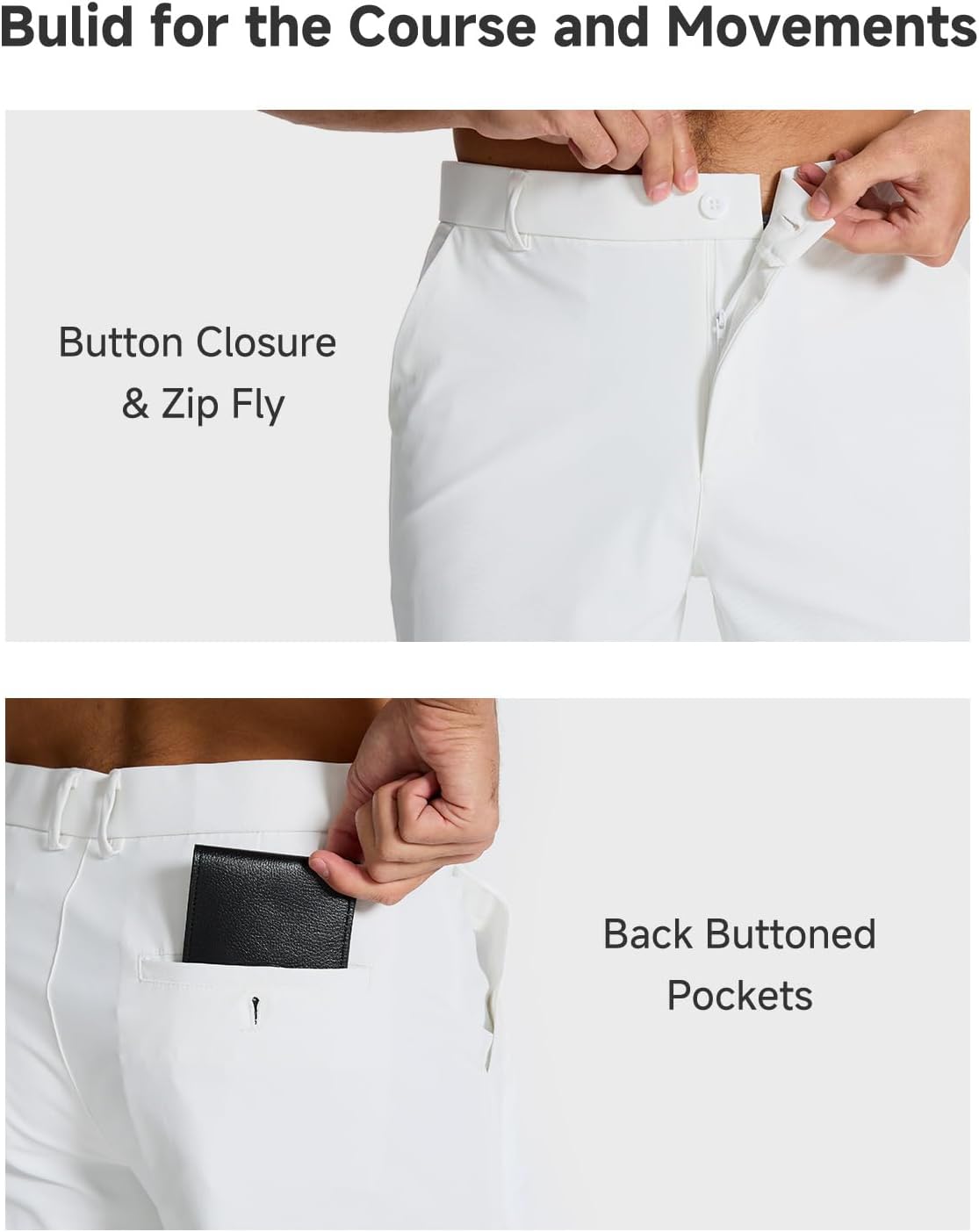 Men's Classic Fit 7/9/11 Inch Golf Shorts Lightweight Long Stretch Hiking Short with 4 Pockets for Casual Work - Image 5