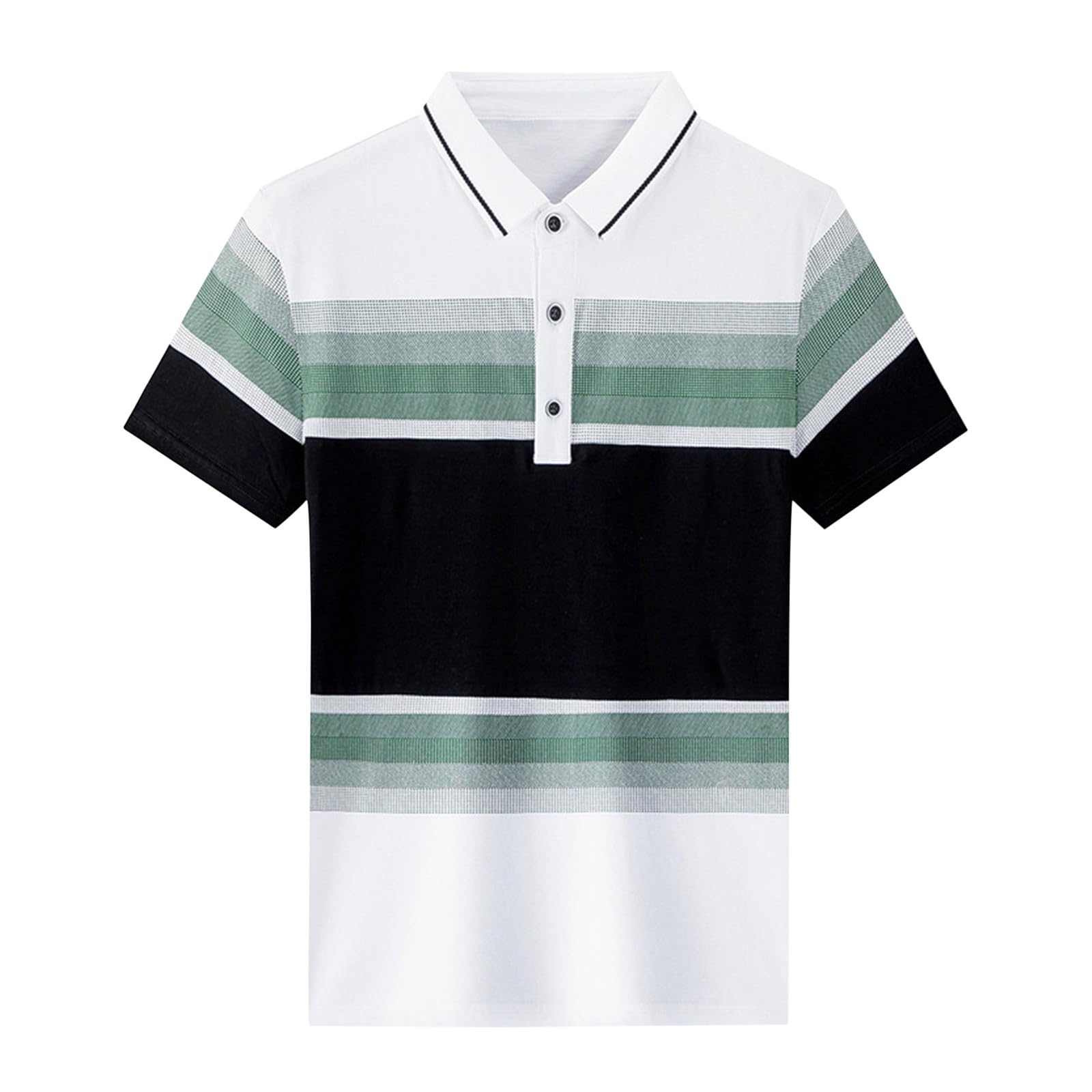 Men's Summer Lapel Loose T Shirt Large Tall T Shirts Men Polo Neck Button Up Soft Sports Tops Solid Tee Shirt