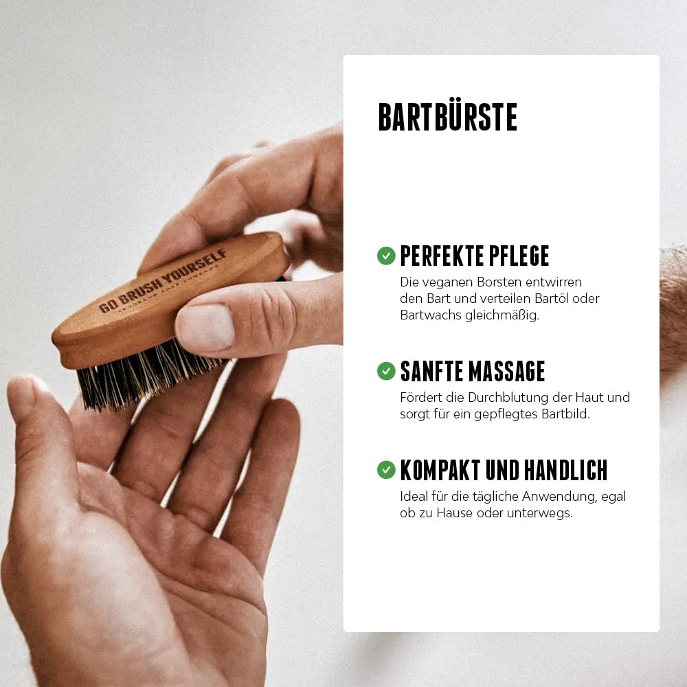 Brooklyn Soap Company Ultimate Beard Box Kit d'entretien de barbe avec huile à barbe, shampoing à barbe, brosse à barbe, cire à barbe et crème à barbe – Idée cadeau pour homme