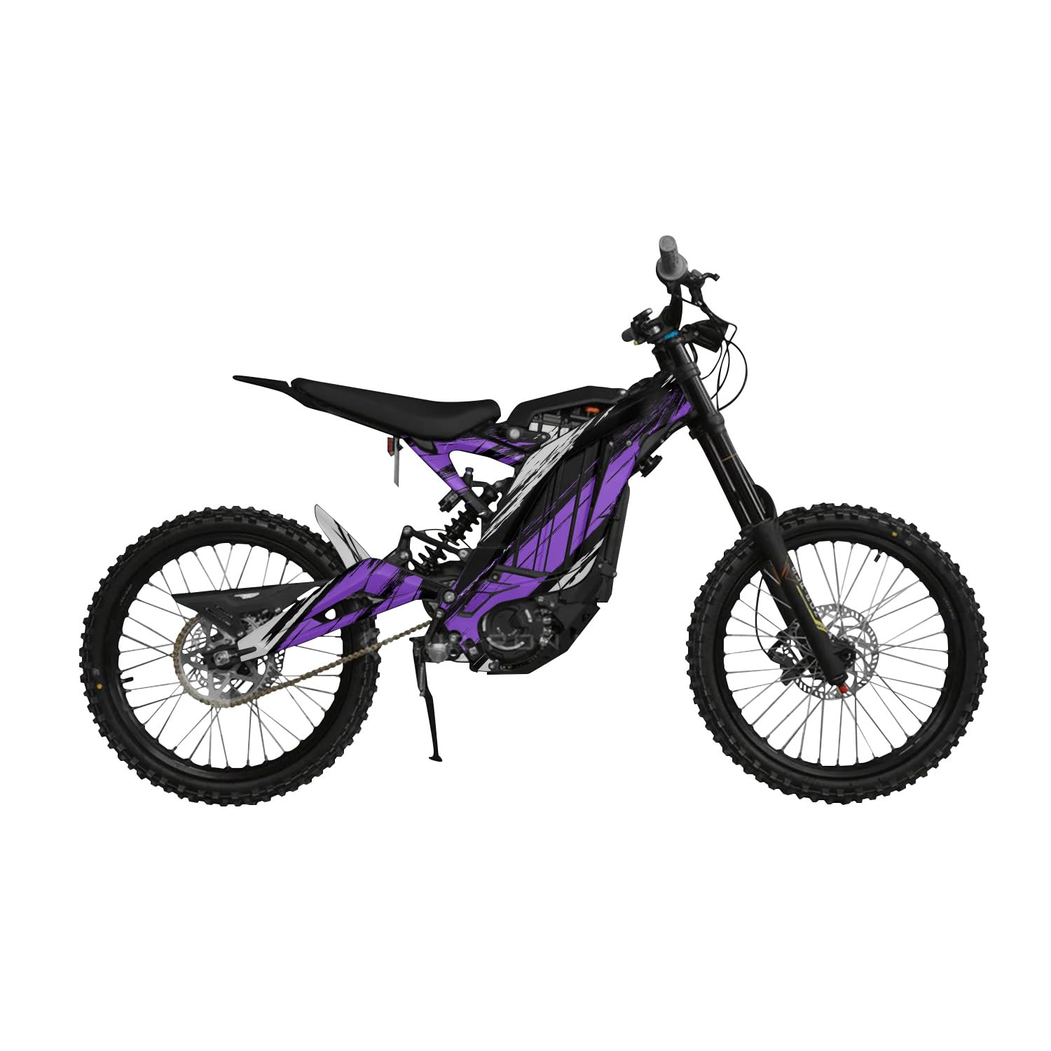 Surron Light Bee Graphics Kit Wrap - Grunge Stripe Purple - Sur-Ron Skin - Premium 3M Vinyl Protective Wrap Decal Cover - Easy to Apply | Crafted in The USA by MightySkins