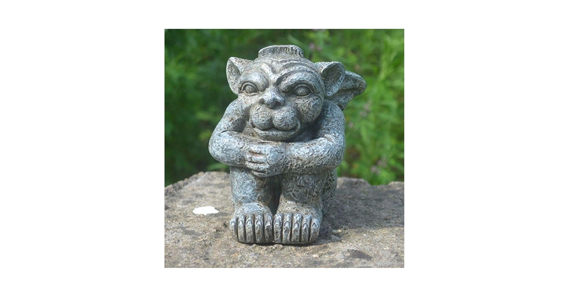 ガーゴイル　悪魔　石像　ガーデニング　オブジェ　魔除け Amazon.co.jp: 【Russel】ガーゴイル オブジェ 石像風 魔除け