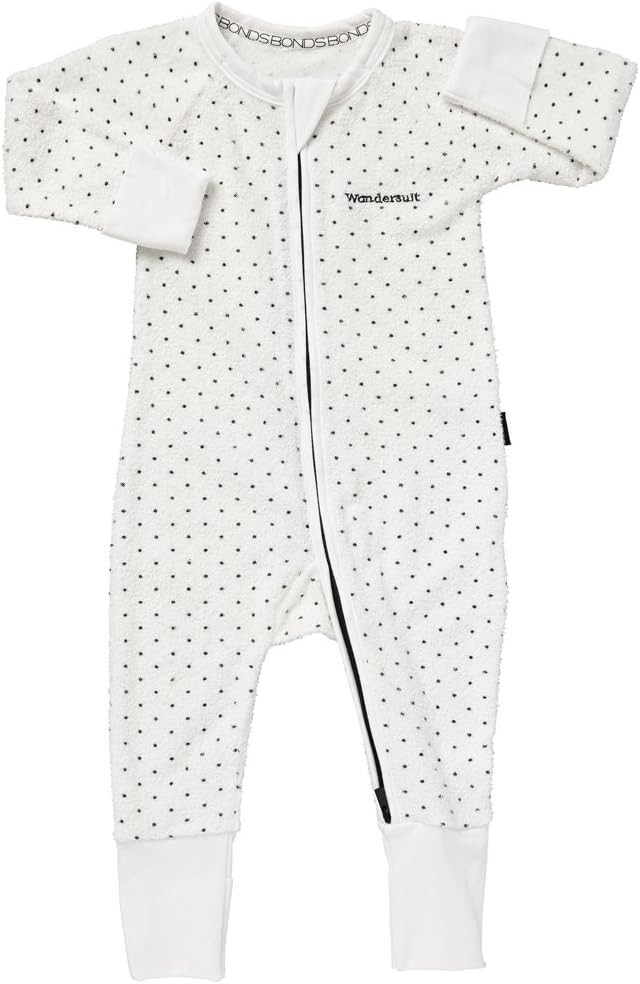 Bonds Baby Zip WONDERSUIT POODLETTE Terry Black SPOT