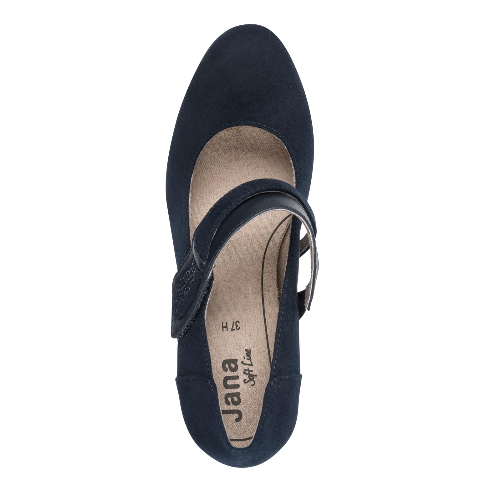 Jana Damen Pumps mit Riemen Mary Jane Vegan, Navy, 37 – Ansicht 3