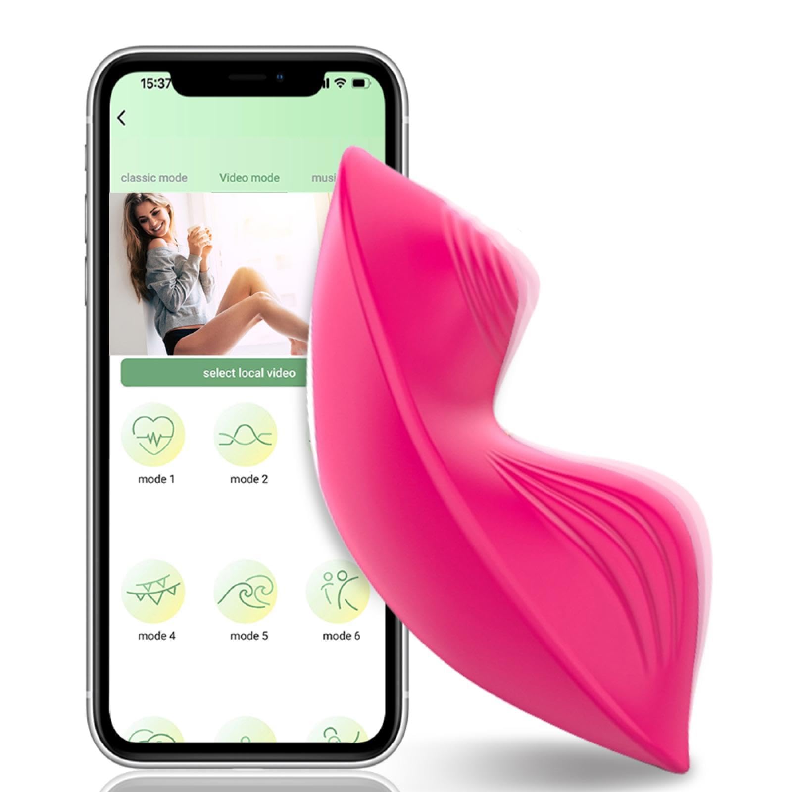 Vibrador Vibrador de punto G con Bluetooth, aplicación remota, vibradores de mariposa con Control, vibrador de clítoris y vagina, consolador, Juguetes sexuales Para mujeres