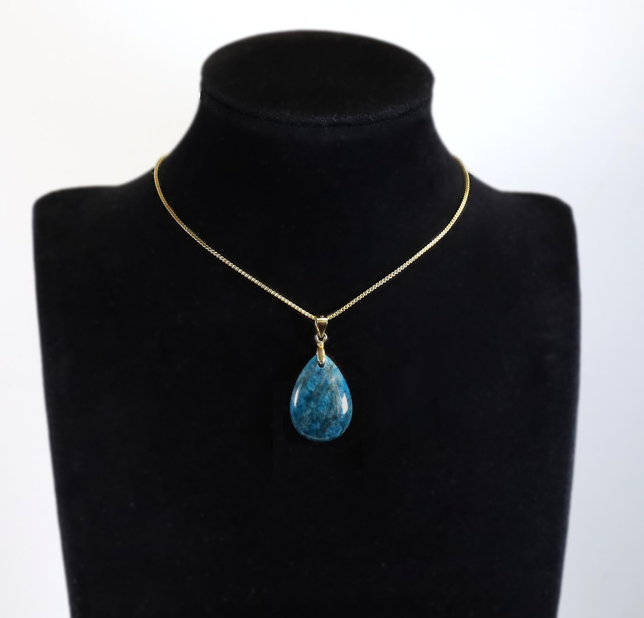 Edellis Damen Kette aus vergoldetem 925er Silber mit Engelstränen-Anhänger