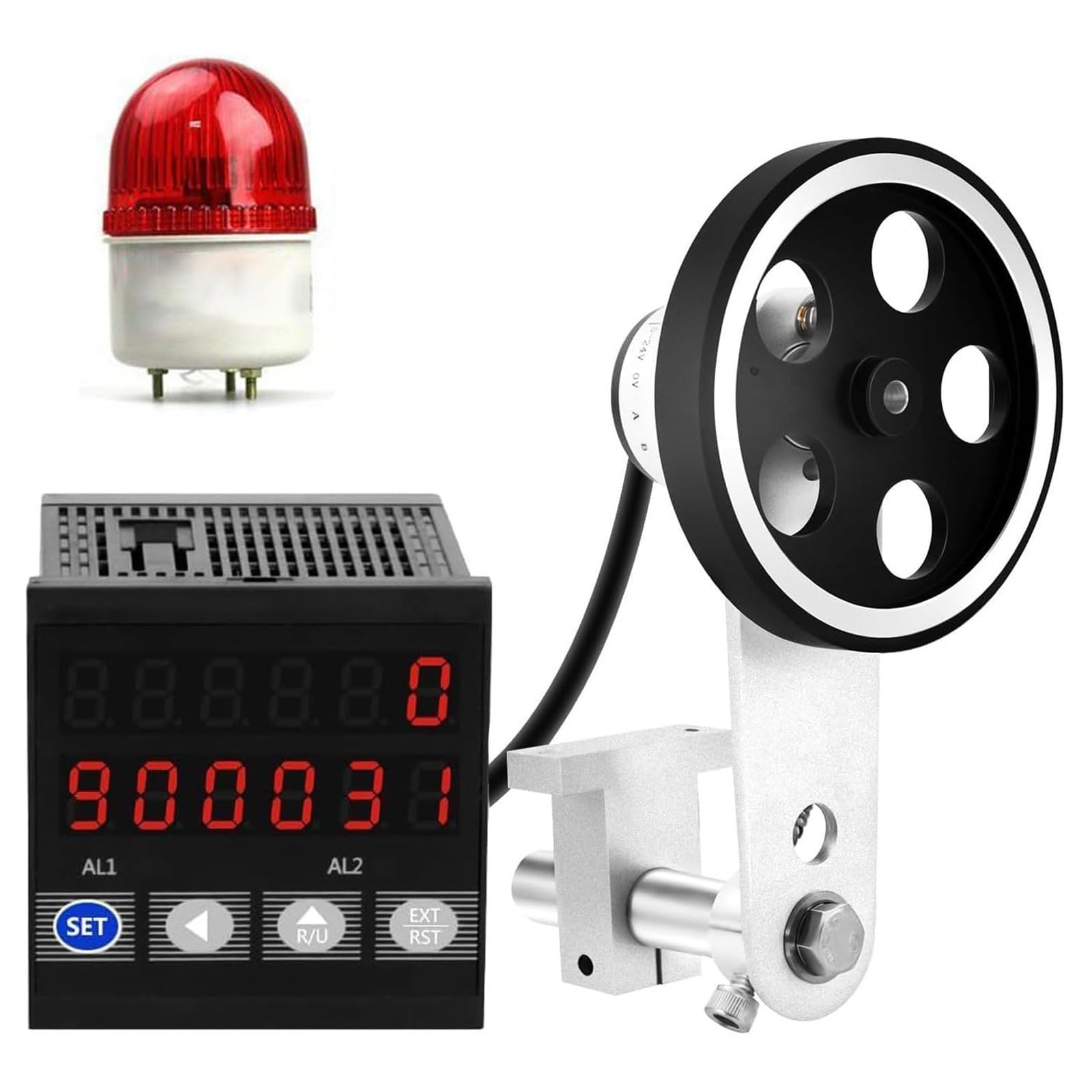 Eiwitany Digital Length Measuring Wheel Counter - Accurate Mechanical Length Meter for Cable, Wire & Fishing Line Measurement - Display Tool