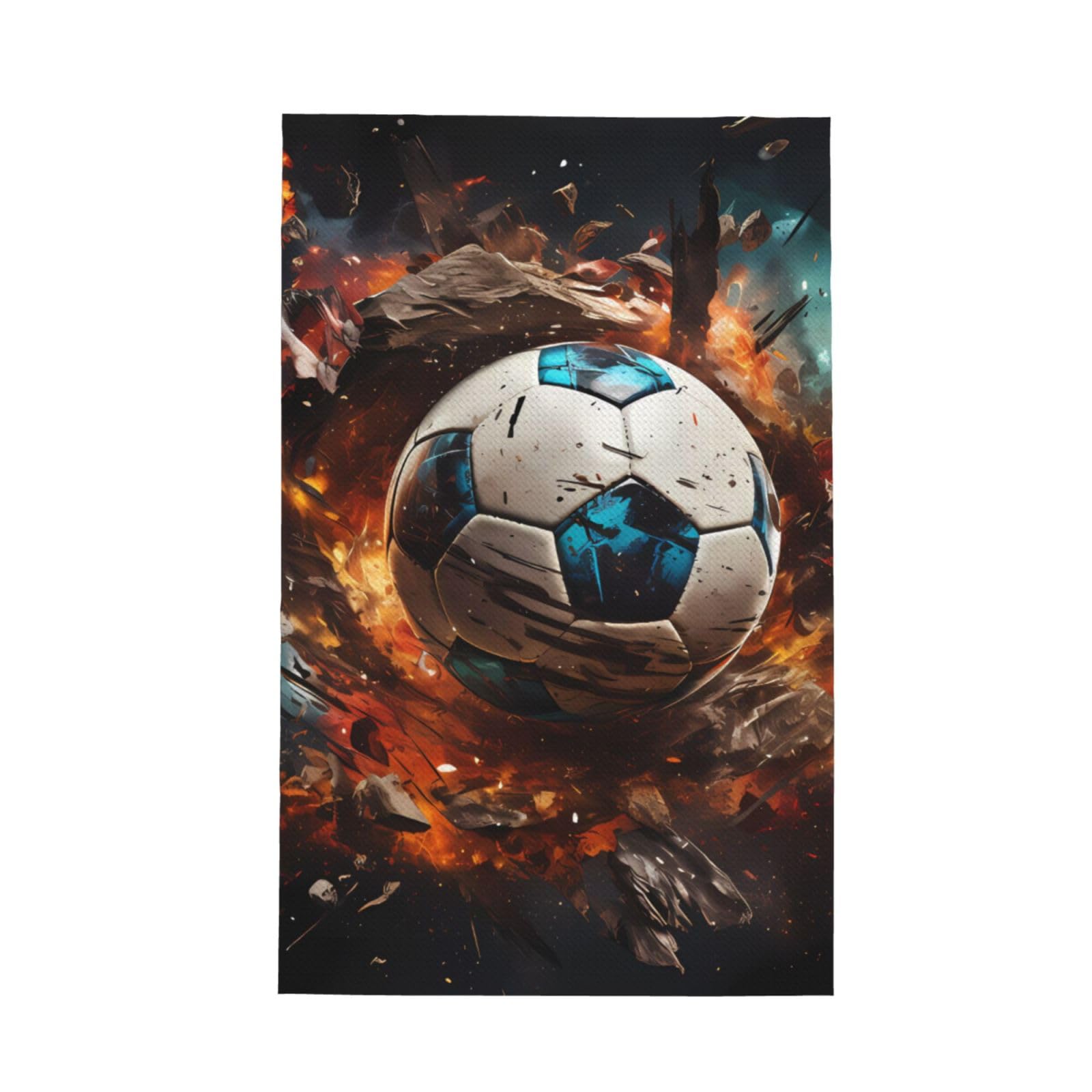 SXZVVBN Firecracker Soccer Super Absorbent Microfibre Waffle Towels Fast Drying Dish Cloths Home Cafe Barista