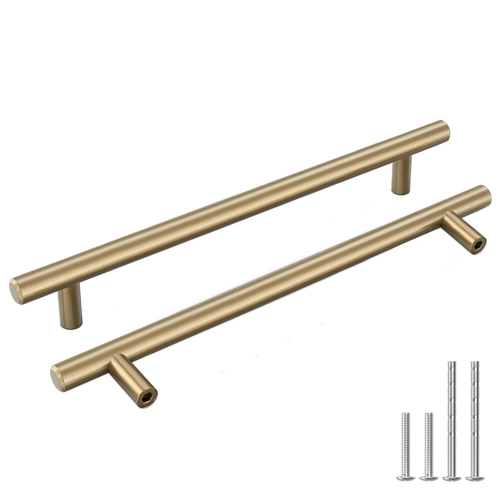 goldenwarm 25 Pack Champagne Bronze Cabinet Pulls Gold Cabinet Handles 7-1/2 inch(192mm) Champagne Drawer Pulls Brushed Bronze Drawer Handles Kitchen
