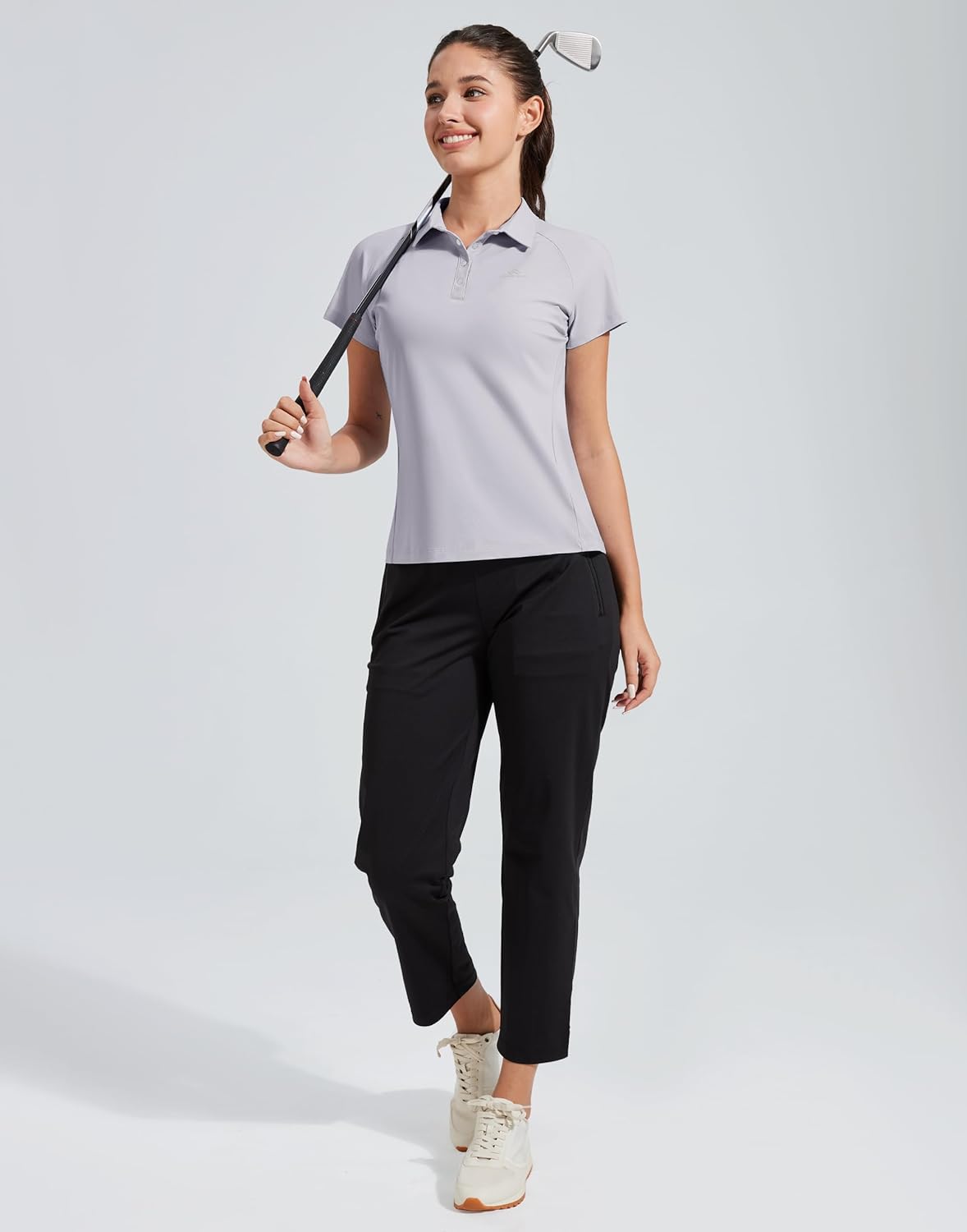Pioneer Camp Women's Golf Shirt Short Sleeve Polo Shirts UPF 50+ Quick Dry Collared Tennis Work Athletic Tops 4 Button