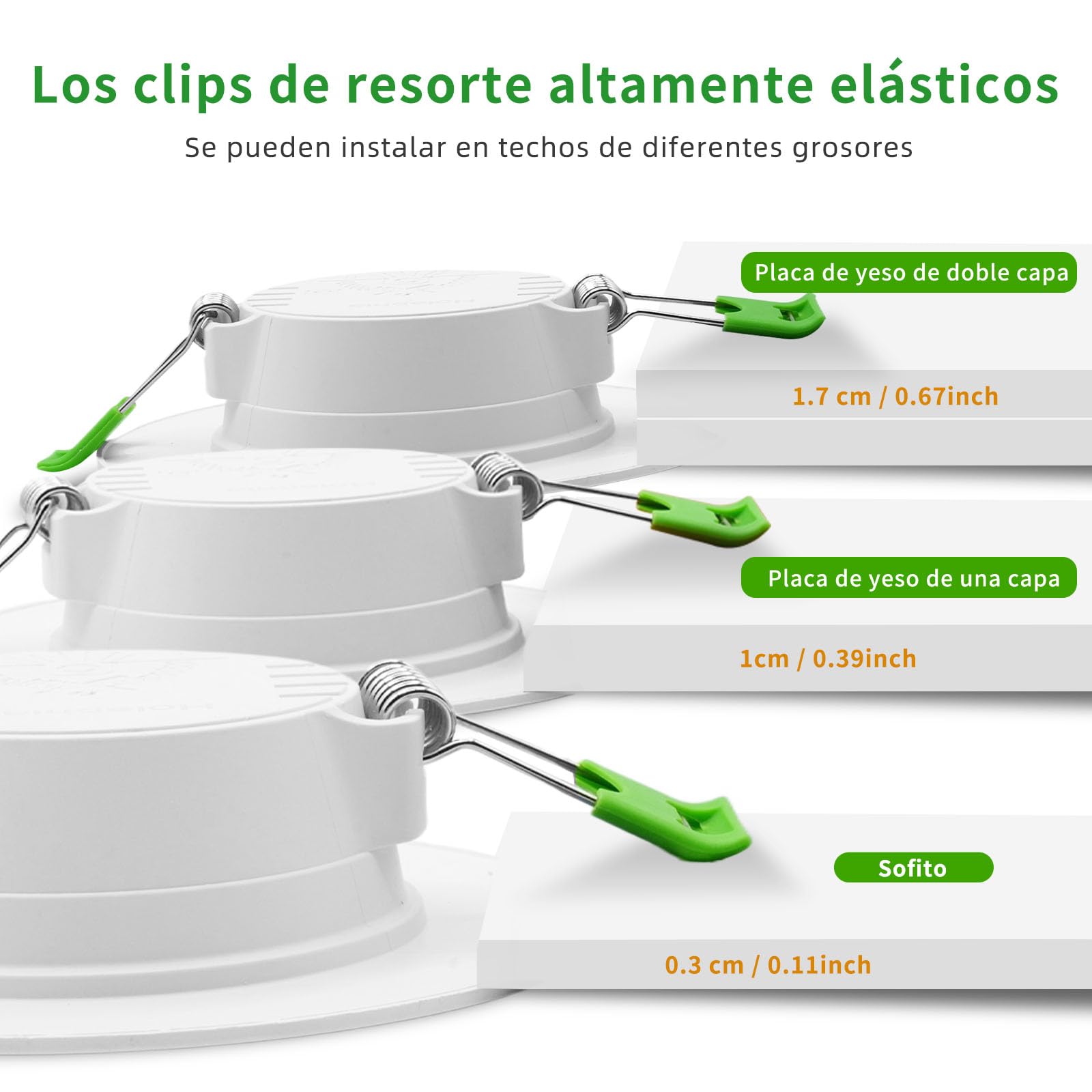 Pack 10 Downlight LED Techo Empotrable 5W 450LM Luz Neutra 4000K, IP44 Foco Empotrable Techo 70-90MM, Ojos de Buey LED para techo