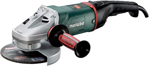 Metabo Amoladora angular de 7 pulgadas, 8,500 RPM, 15 Amp, interruptor de paleta, Metabo VibraTech, fabricada en Alemania, WP 24-180 MVT, 606485420,