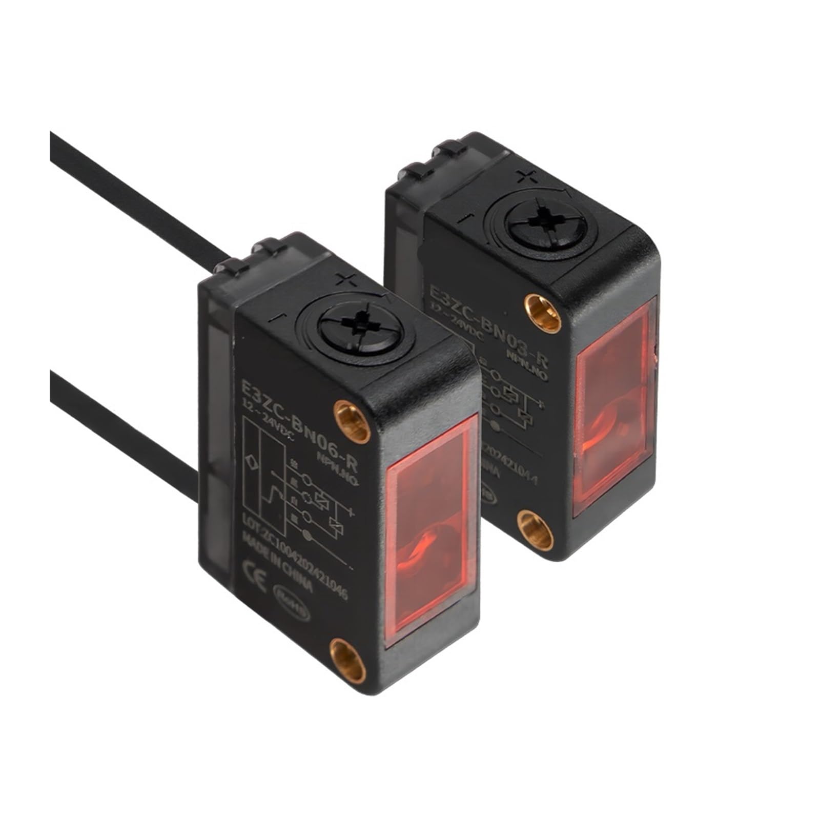 XDDQWSWA 1pcs color photoelectric switch Background suppression Square sensor Diffuse reflection detect(E3ZC-BGN03-L)