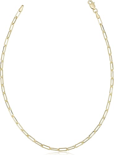 Pulsera de cadena de eslabones de clip de oro amarillo de 14 quilates, blanco o rosa de 0.098 in (7 o 7.5 pulgadas), joyería minimalista para mujer