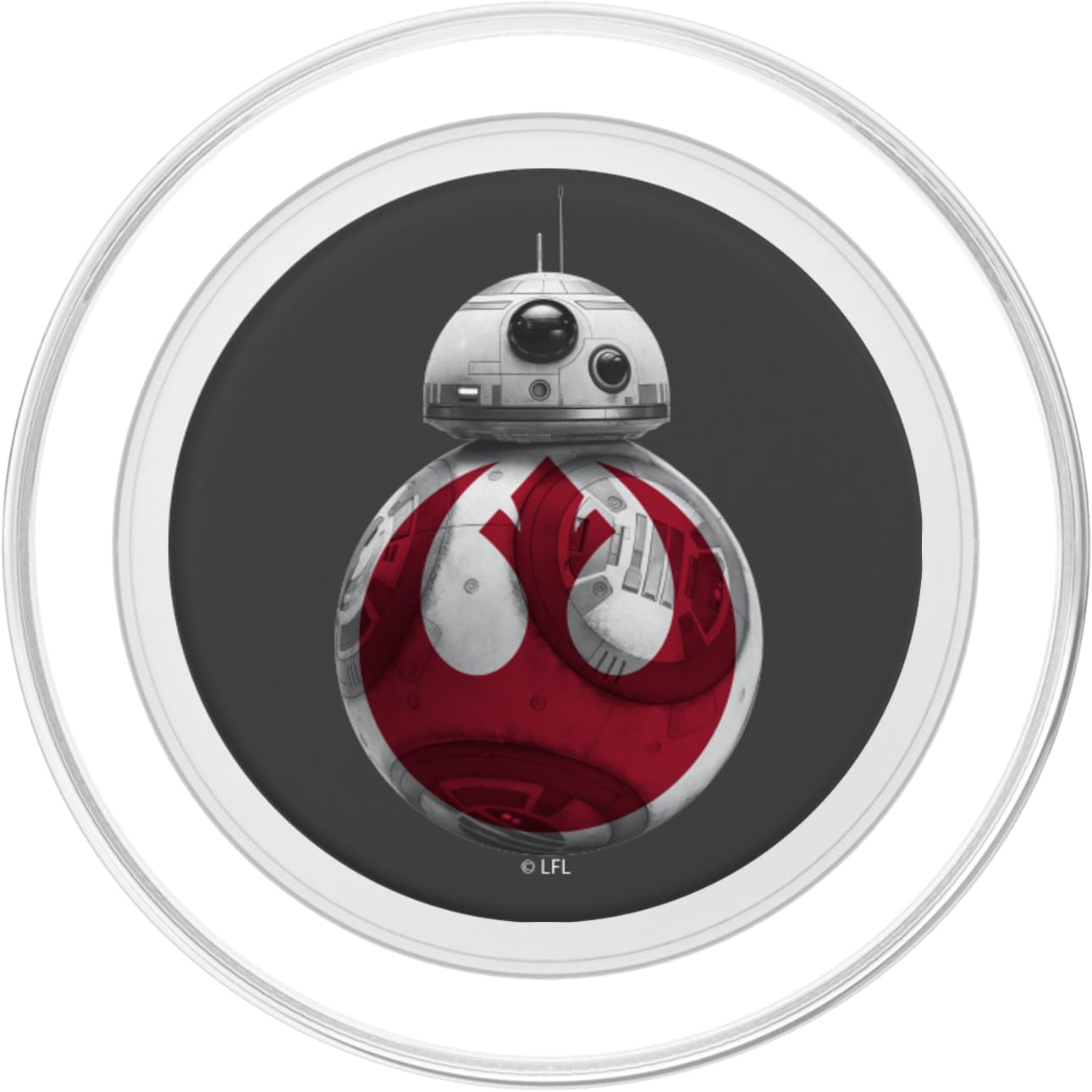 Star Wars Red Rebel Logo On BB8 Portrait PopSockets MagSafe PopGrip for iPhone