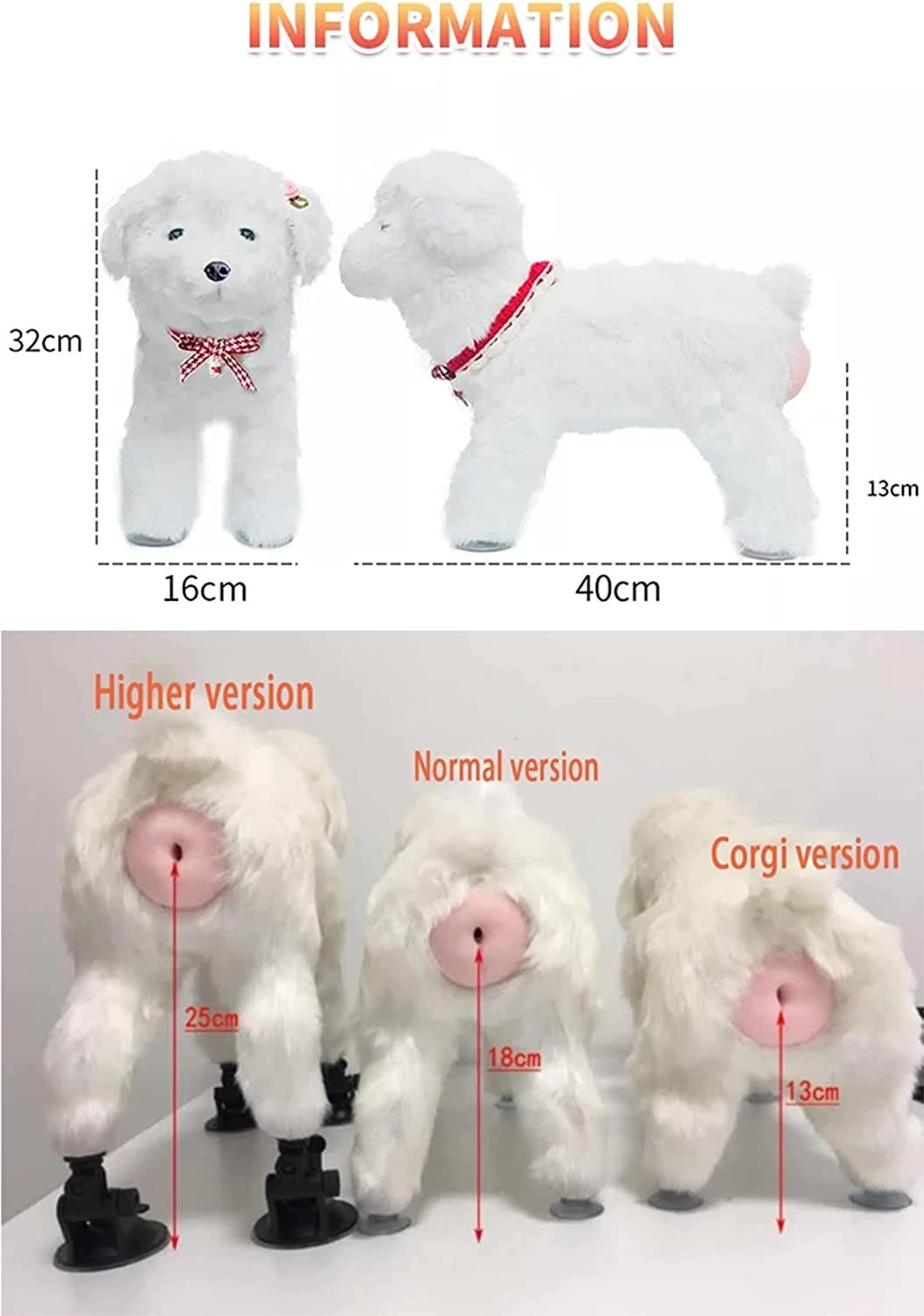 Silicone Male Pet Estrus Vent Hondenspeelgoed Simulatie Paren Hond Speelgoed for kleine middelgrote honden Bulldog hond huisdier (Size : 25cm/9.8inch