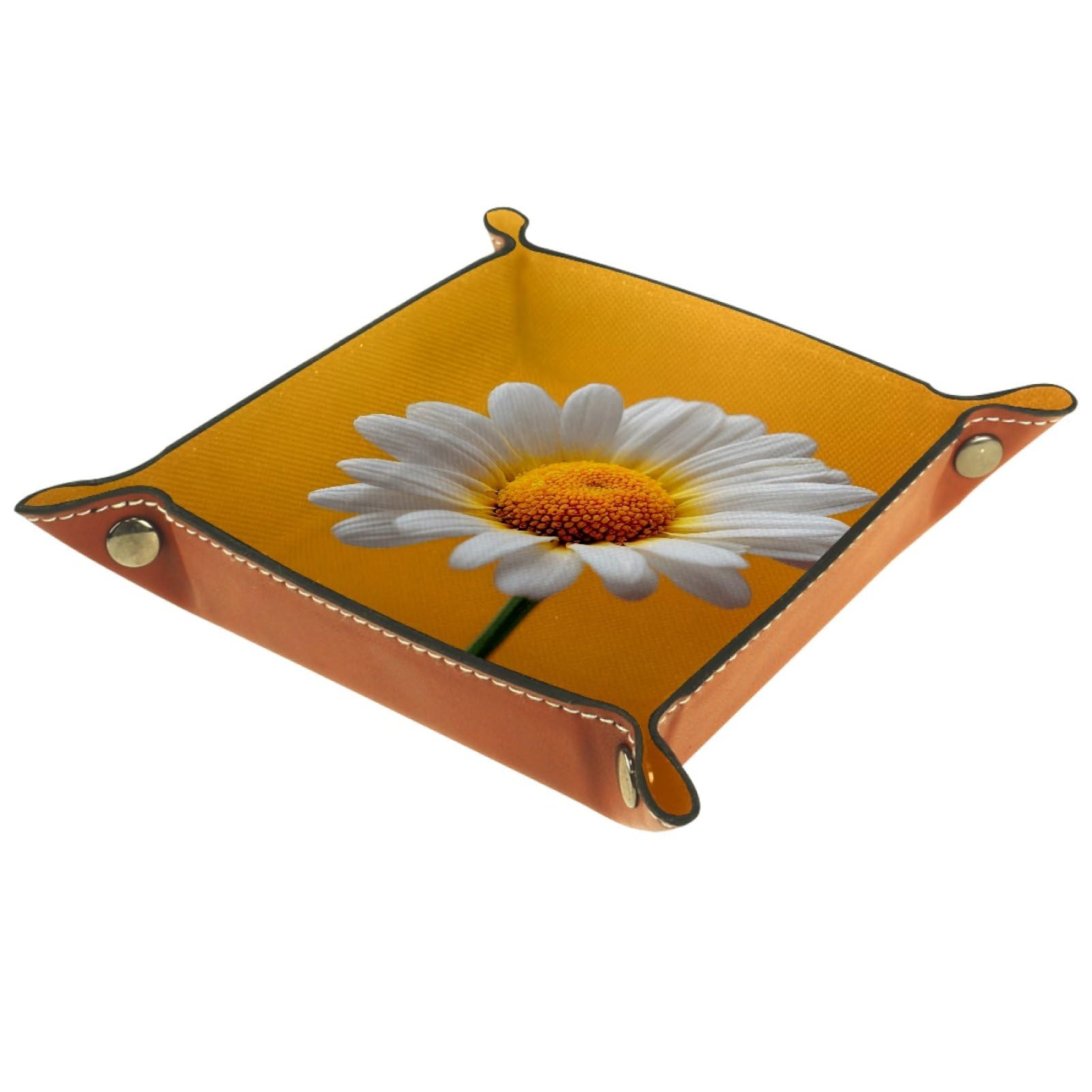 VAPOKF Single Daisy Dice Tray, Folding Microfiber Leather Dice Holder for Dungeons and Dragons RPG Dice Gaming D&D and Other Table Games